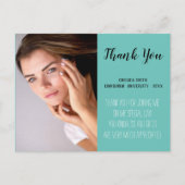 Moderne Eenvoudige Foto Afstudeer Dank Je Kaart (Voorkant)