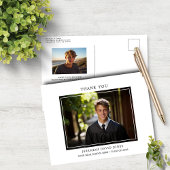Moderne Eenvoudige Foto Afstudeer Dankjewel Briefkaart
