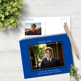 Moderne Eenvoudige Foto Afstudeerdankjewel Briefkaart