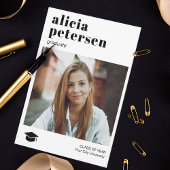 Moderne eenvoudige foto-afstuderen aankondiging