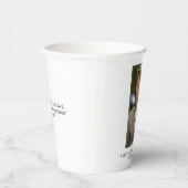 Moderne eenvoudige foto Afstuderen papier bekers (Rechts)