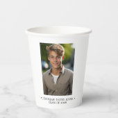 Moderne eenvoudige foto Afstuderen papier bekers (Voorkant)