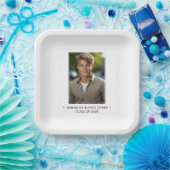 Moderne eenvoudige foto Afstuderen papier Borden Papieren Bordje (Feest)