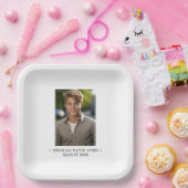 Moderne eenvoudige foto Afstuderen papier Borden Papieren Bordje (Feest)