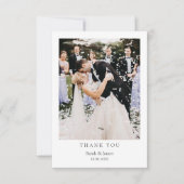 Moderne Eenvoudige Foto Bedankt Trouwdag (Voorkant)