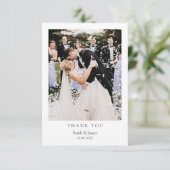 Moderne Eenvoudige Foto Bedankt Trouwdag (Staand voorkant)