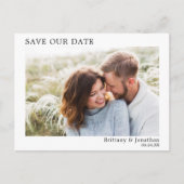 Moderne, eenvoudige foto bespaart onze datum briefkaart (Voorkant)