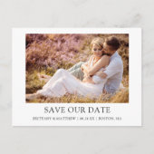 Moderne, eenvoudige foto bespaart onze datum briefkaart (Voorkant)