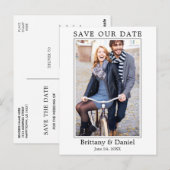 Moderne, eenvoudige foto bespaart onze datum briefkaart (Voorkant / Achterkant)