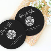 Moderne eenvoudige foto Bewaar de datum QR Code Br Kaart