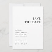 Moderne eenvoudige foto bruiloft Save The Date (Voorkant)