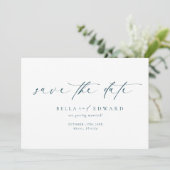 Moderne eenvoudige foto bruiloft Save The Date (Staand voorkant)