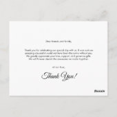 Moderne eenvoudige foto bruiloft Save The Date Briefkaart (Achterkant)