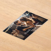 Moderne eenvoudige foto Dank u bruiloft Acryl Uitnodigingen (Laagn)