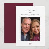 Moderne eenvoudige foto feestdagenkaart (Voorkant / Achterkant)