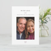 Moderne eenvoudige foto feestdagenkaart (Staand voorkant)