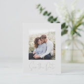 Moderne eenvoudige foto grijs minimalistische kall briefkaart (Staand voorkant)