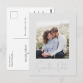 Moderne eenvoudige foto grijs minimalistische kall briefkaart (Voorkant / Achterkant)