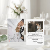 Moderne Eenvoudige Foto Huwelijk Dankkaart Met Not Bedankkaart