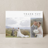 Moderne Eenvoudige Foto Huwelijk W Note 3 Foto's Bedankkaart