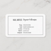 Moderne, eenvoudige foto-installateur visitekaartje (Achterkant)