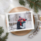 Moderne eenvoudige foto Kerst Kaart