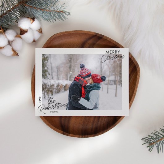 Moderne eenvoudige foto Kerst Kaart