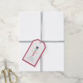 Moderne Eenvoudige Foto Kerstcadeau Tag Cadeaulabel (Met Touw)