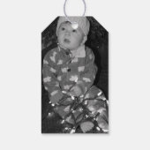 Moderne Eenvoudige Foto Kerstcadeau Tag Cadeaulabel (Achterkant)