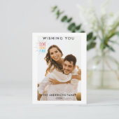 Moderne eenvoudige foto Kerstmis Postkarte Briefkaart (Staand voorkant)