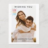 Moderne eenvoudige foto Kerstmis Postkarte Briefkaart (Voorkant)