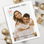 Moderne eenvoudige foto Kerstmis Postkarte Briefkaart<br><div class="desc">Modern,  eenvoudig,  foto kerstkaart.</div>