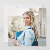 Moderne eenvoudige FOTO-klasse van de Graduation P Kaart (Achterkant)