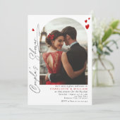 Moderne eenvoudige foto Koppels Douche Kaart (Staand voorkant)