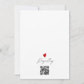 Moderne eenvoudige foto Koppels Douche Kaart (Achterkant)