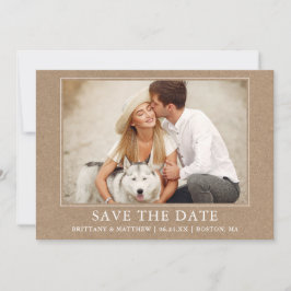 Moderne, eenvoudige foto Kraft Save The Date