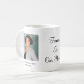 Moderne eenvoudige foto Memorial Keepsake Koffiemok (Voorkant links)