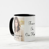 Moderne eenvoudige foto Memorial Koffie Keepsake Mok (Voorkant links)