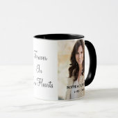 Moderne eenvoudige foto Memorial Koffie Keepsake Mok (Voorkant rechts)