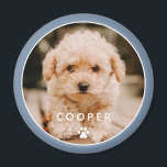 Moderne, eenvoudige foto met elegant chic Paw-foto Magneet<br><div class="desc">Dit eenvoudige en klassieke ontwerp is samengesteld uit sans serif typografie en voegt een douanefoto van uw huisdier toe.</div>