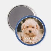 Moderne, eenvoudige foto met elegant chic Paw-foto Magneet (Voorkant / Achterkant)