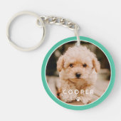 Moderne, eenvoudige foto met elegant chic Paw-foto Sleutelhanger (Voorkant)