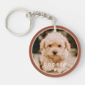 Moderne, eenvoudige foto met elegant chic Paw-foto Sleutelhanger (Voorkant)