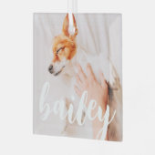 Moderne, eenvoudige foto met elegante grafische fo glas ornament (Voorkant links)