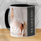 Moderne, eenvoudige foto met elegante grafische fo mok