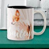 Moderne, eenvoudige foto met elegante grafische fo mok