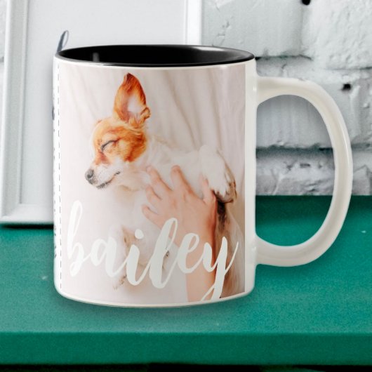 Moderne, eenvoudige foto met elegante grafische fo mok