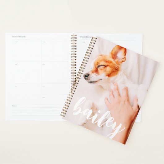 Moderne, eenvoudige foto met elegante grafische fo planner (Display)