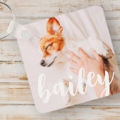 Moderne, eenvoudige foto met elegante grafische fo sleutelhanger