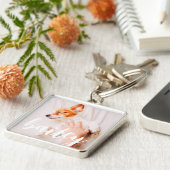 Moderne, eenvoudige foto met elegante grafische fo sleutelhanger (Zijkant)